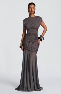 Vestido Maxi Drapeado Celia Ana
