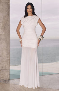 Vestido Maxi Drapeado Celia Ines