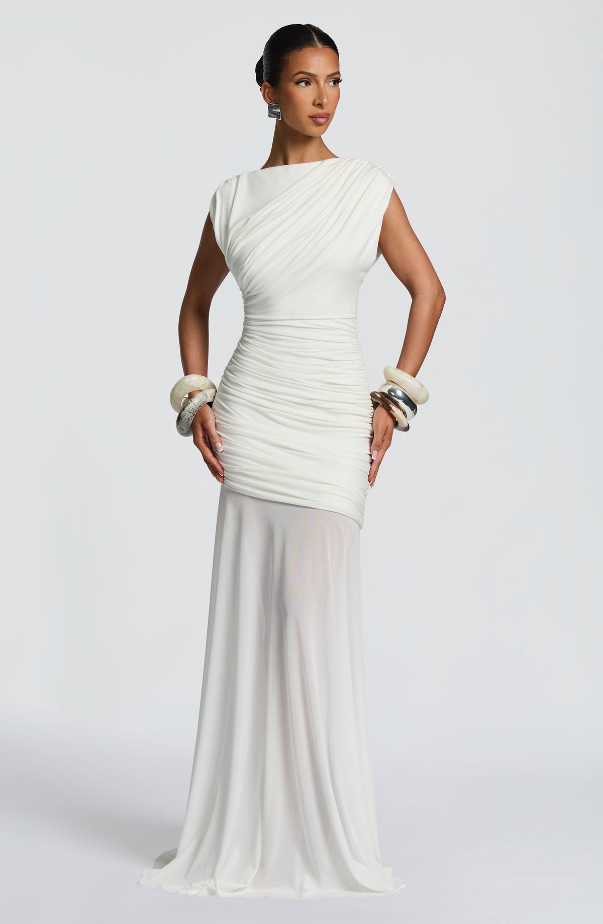 Vestido Maxi Drapeado Celia Ines