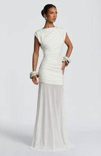 Vestido Maxi Drapeado Celia Ana