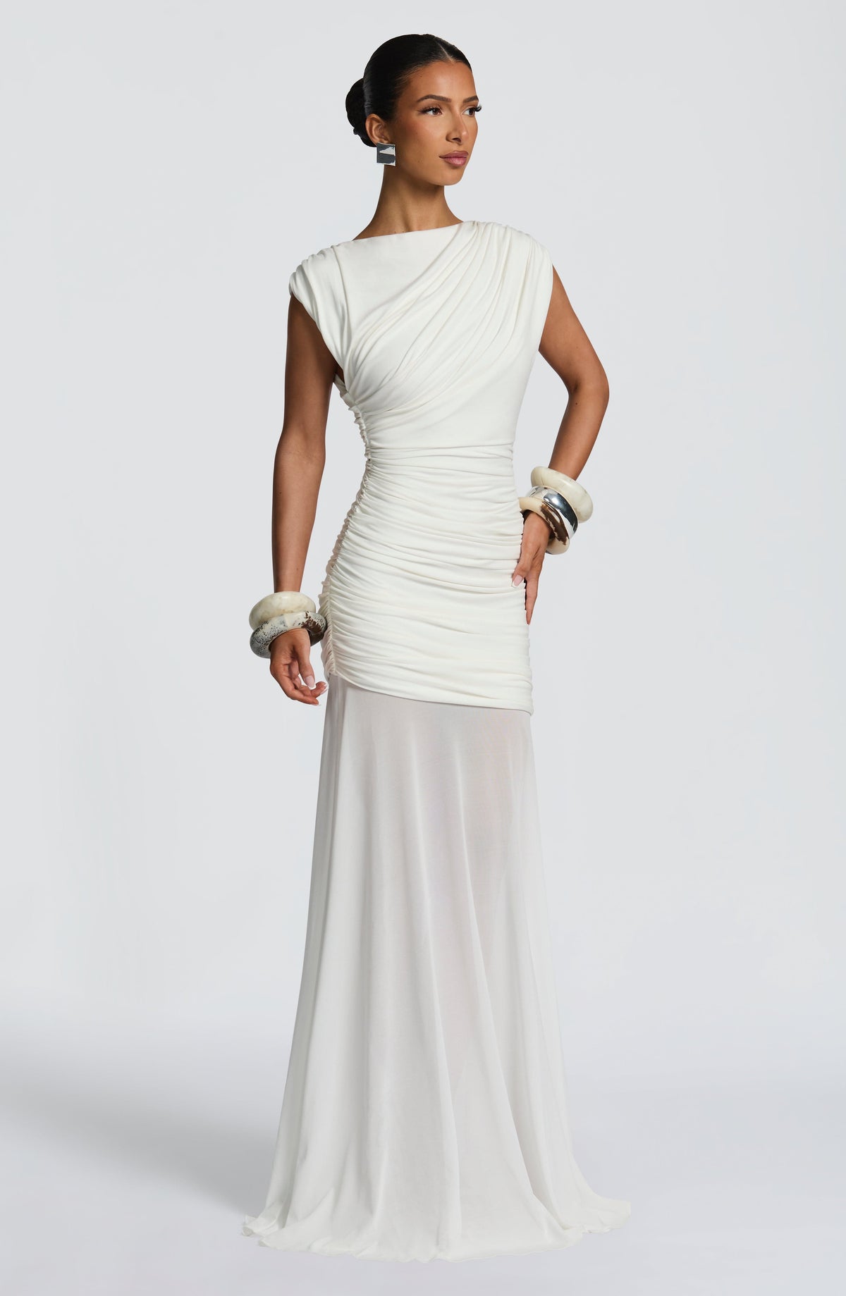 Vestido Maxi Drapeado Celia Ines