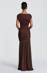 Vestido Maxi Drapeado Celia Ana