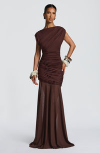 Vestido Maxi Drapeado Celia Ines