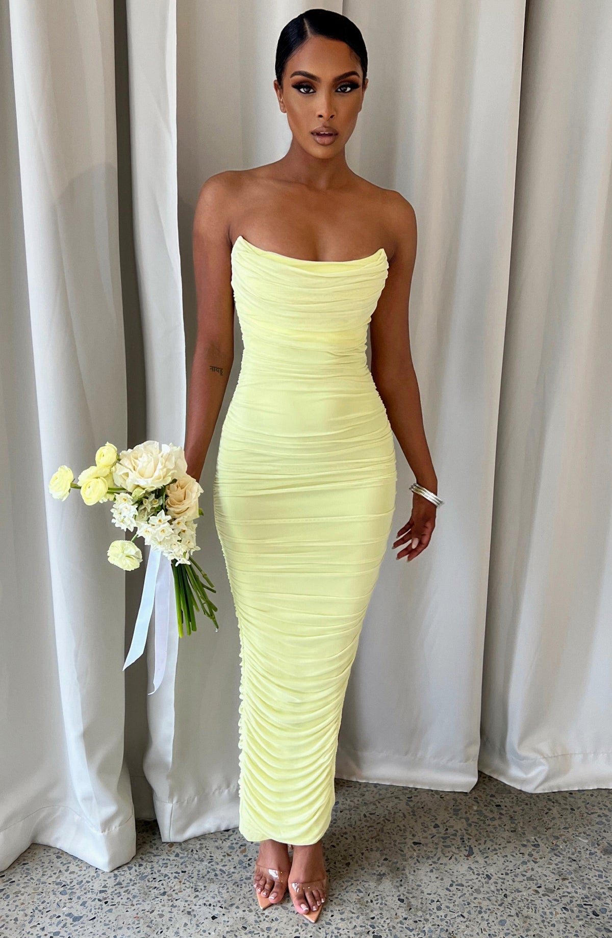 Vestido Maxi Palabra de Honor Lucía Lidia