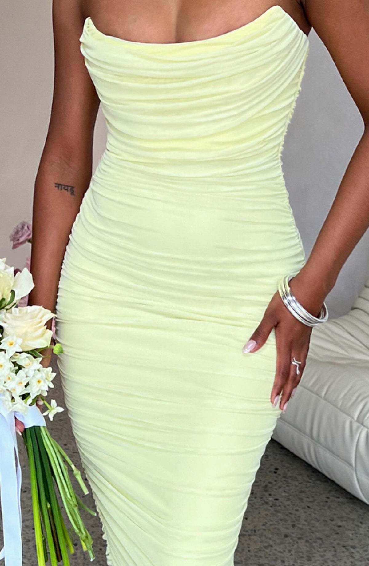 Vestido Maxi Palabra de Honor Lucía Lidia