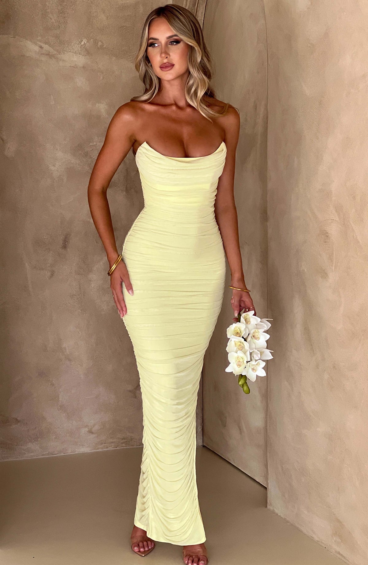 Vestido Maxi Palabra de Honor Lucía Candela