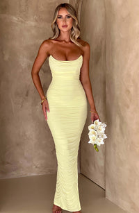 Vestido Maxi Palabra de Honor Lucía Lidia