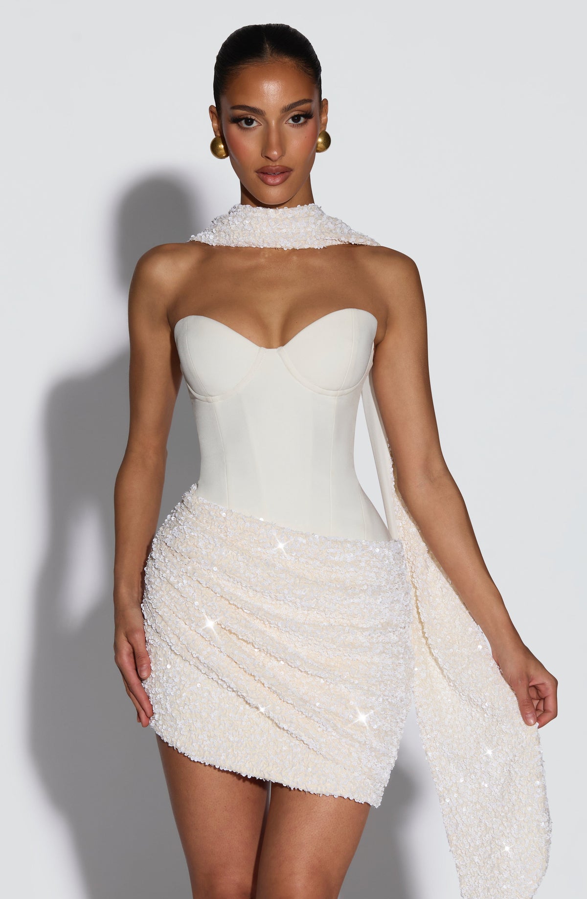 Vestido Mini con Brillo Ana