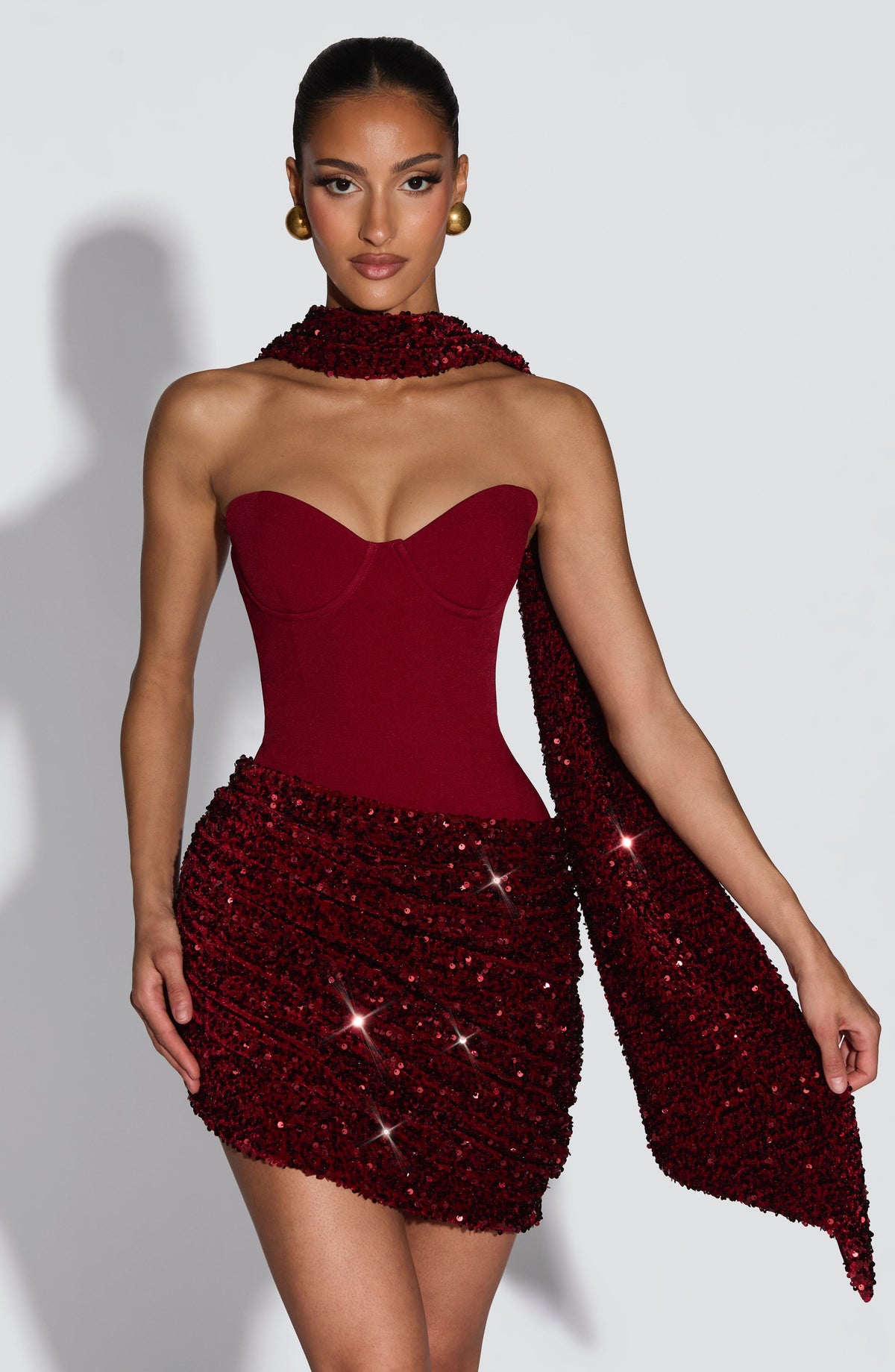 Vestido Mini con Brillo Ana