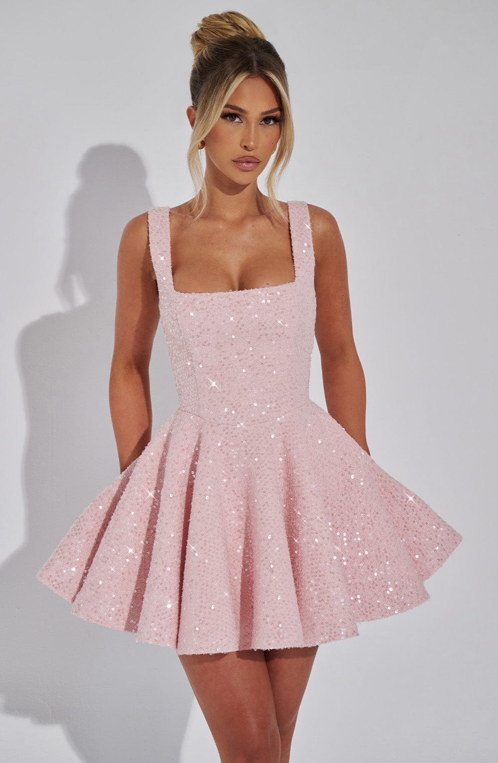 Vestido Mini con Brillo Cayetana