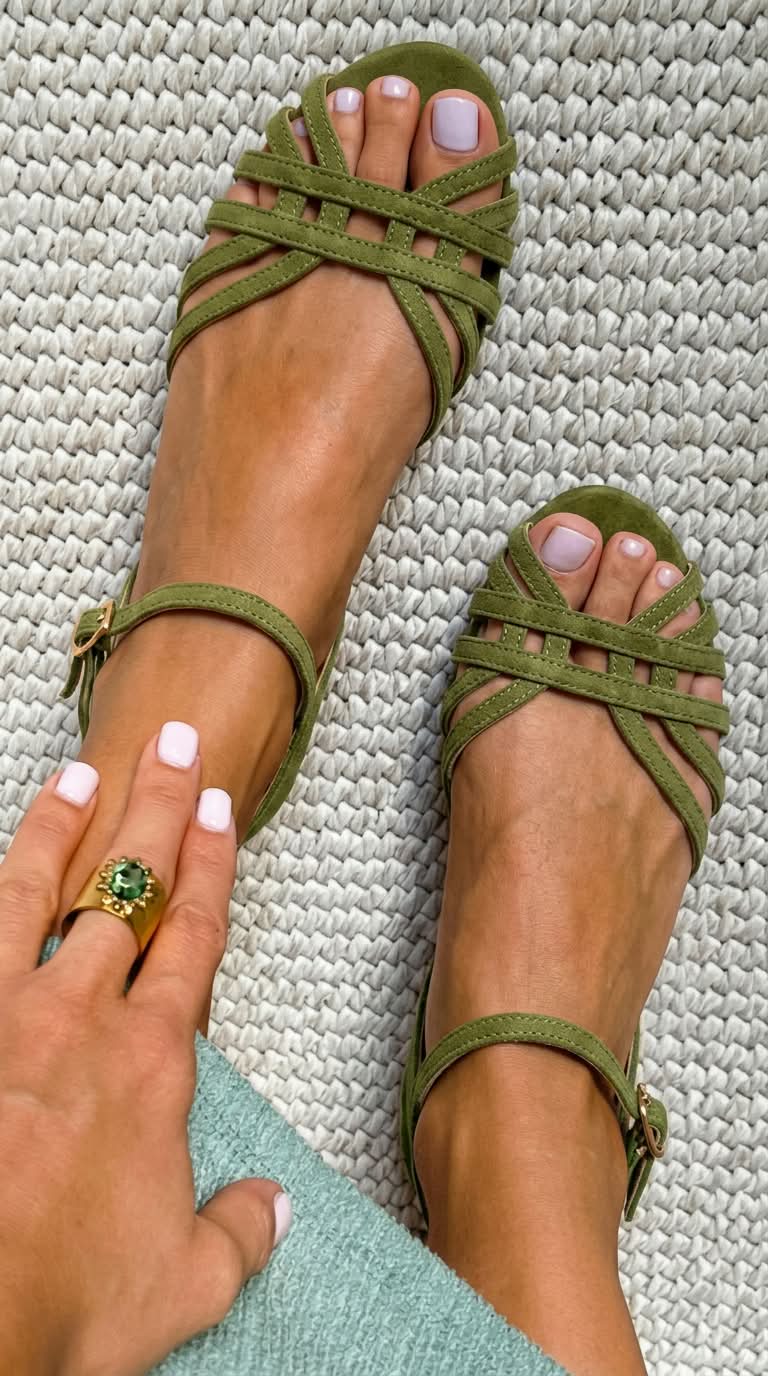 Sandalias Ante Cuero Multi Correa