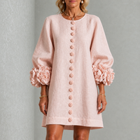 Minivestido Floral con Botones