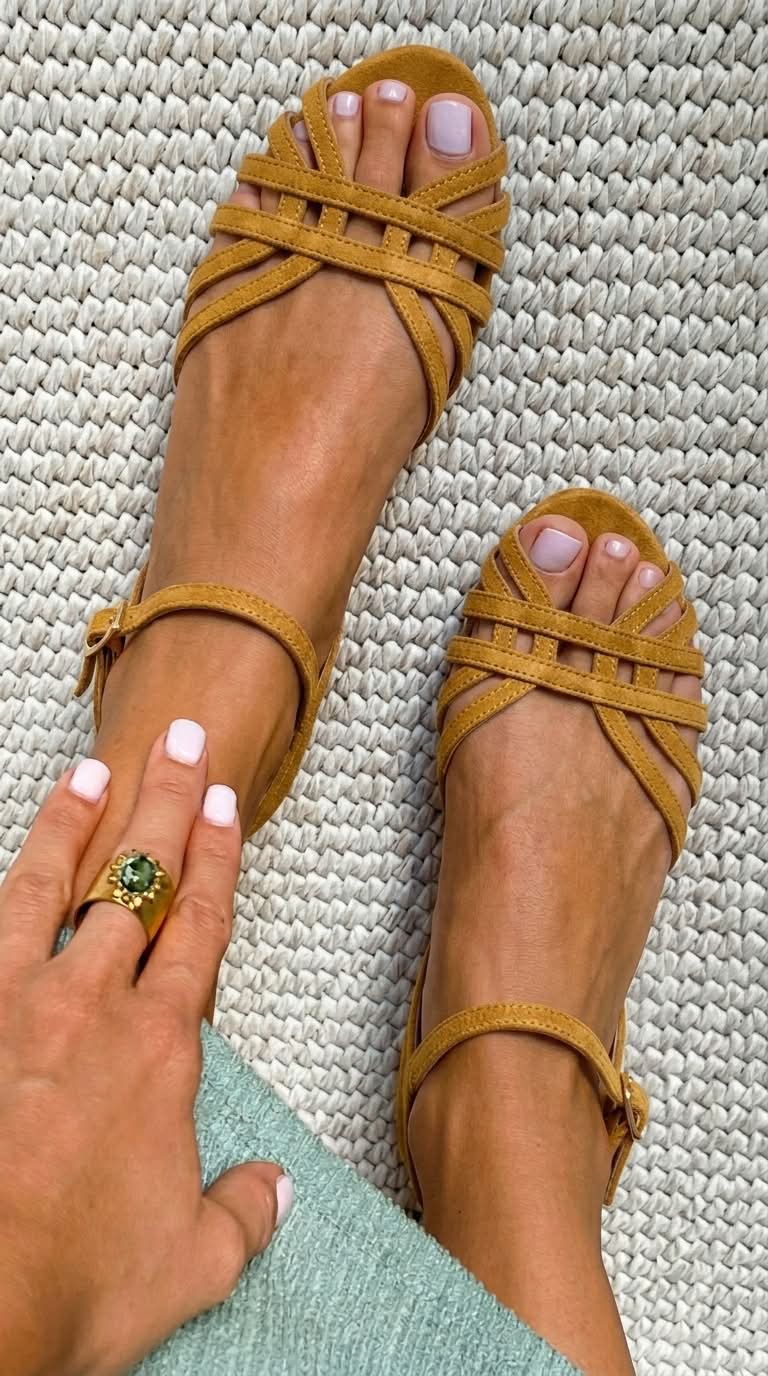 Sandalias Ante Cuero Multi Correa