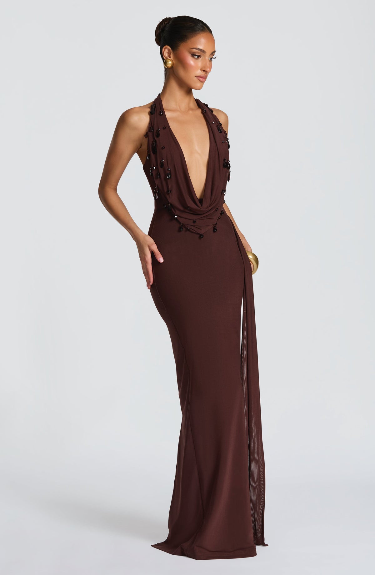 Vestido Maxi Halter Zoe