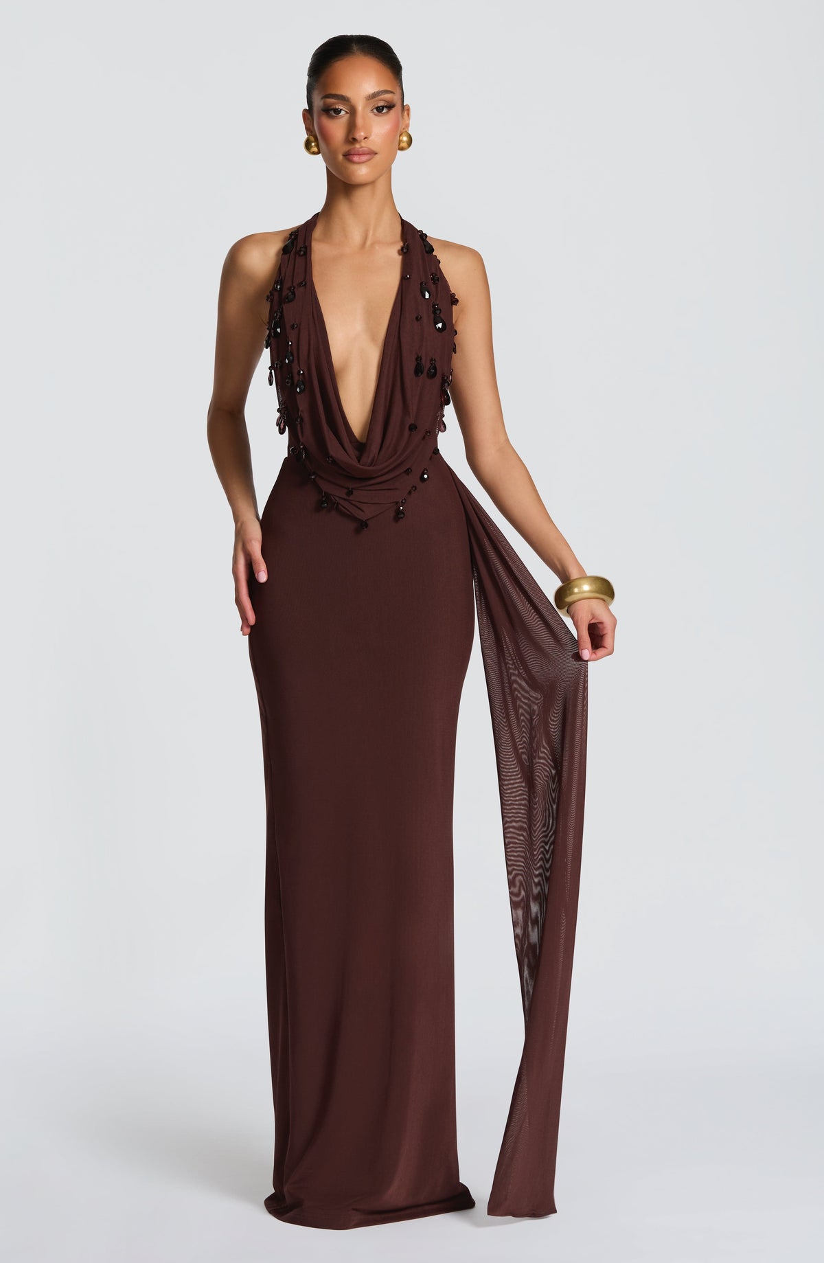 Vestido Maxi Halter Zoe