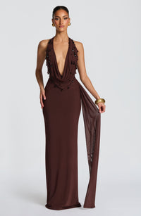 Vestido Maxi Halter Zoe