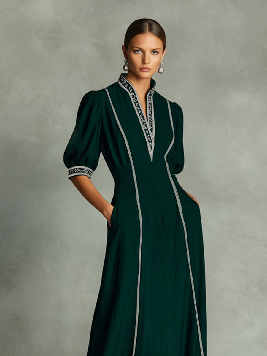 Vestido Maxi de Cuello Alto Victoria