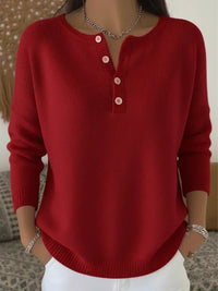 Jersey Henley de Punto con Botones