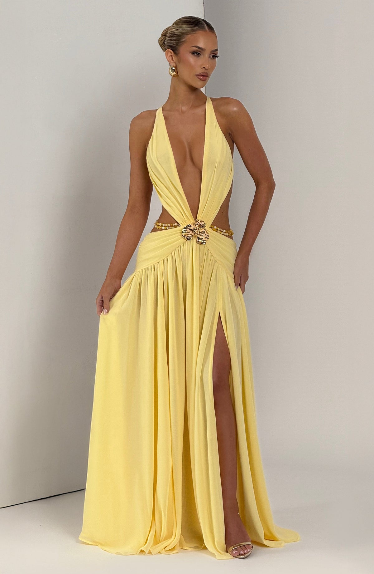 Vestido Maxi de Espalda Descubierta Berta Alba