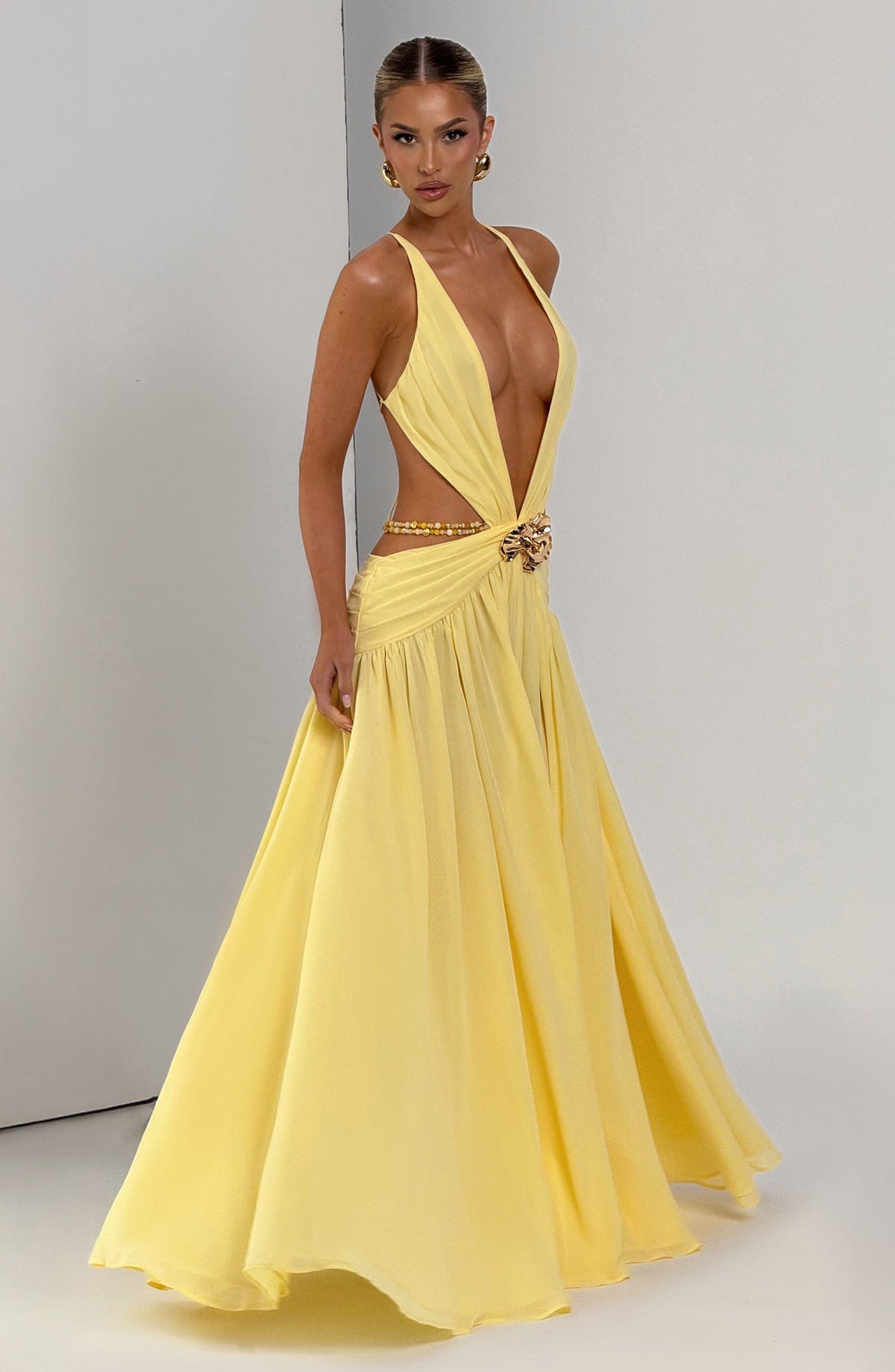 Vestido Maxi de Espalda Descubierta Berta Alba