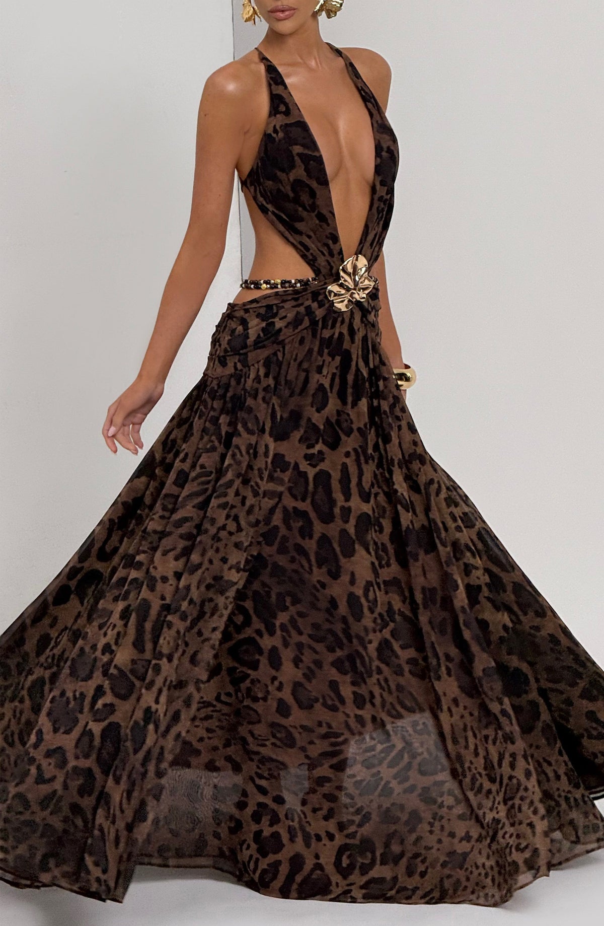 Vestido Maxi de Espalda Descubierta Berta Alba