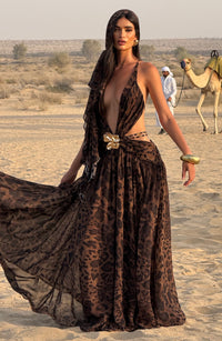 Vestido Maxi de Espalda Descubierta Berta Beatriz