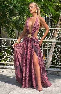 Vestido Maxi de Espalda Descubierta Berta Beatriz