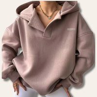 Sudadera Deportiva Oversize con Capucha Escote V