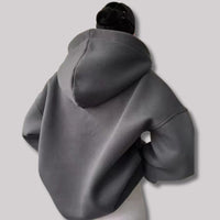 Sudadera Deportiva Oversize con Capucha Escote V