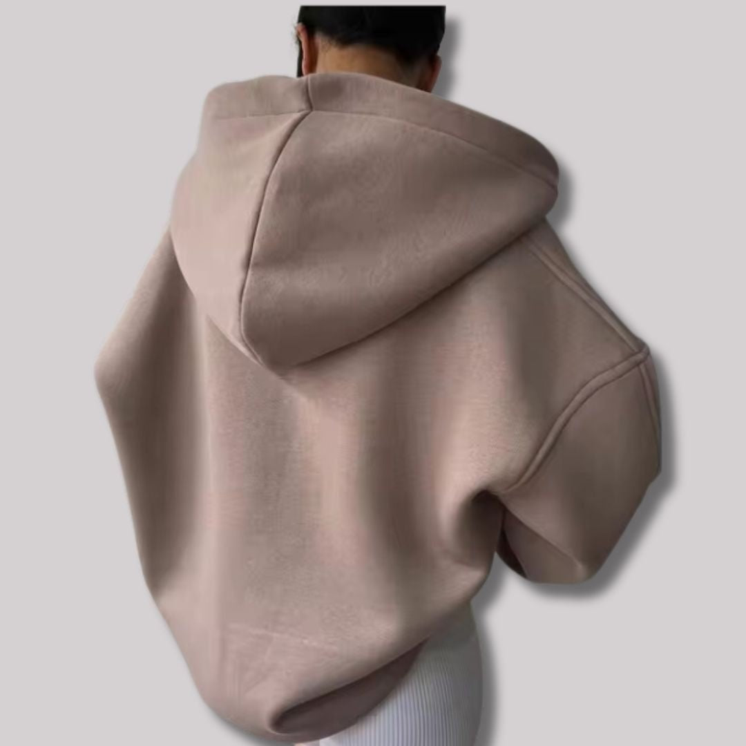 Sudadera Deportiva Oversize con Capucha Escote V