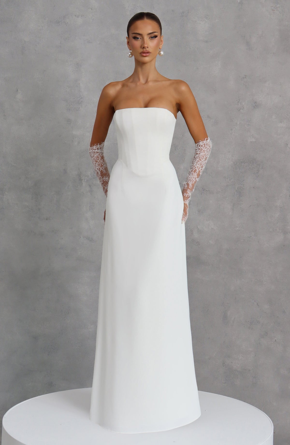 Vestido Maxi Corsé Blanca Chloe