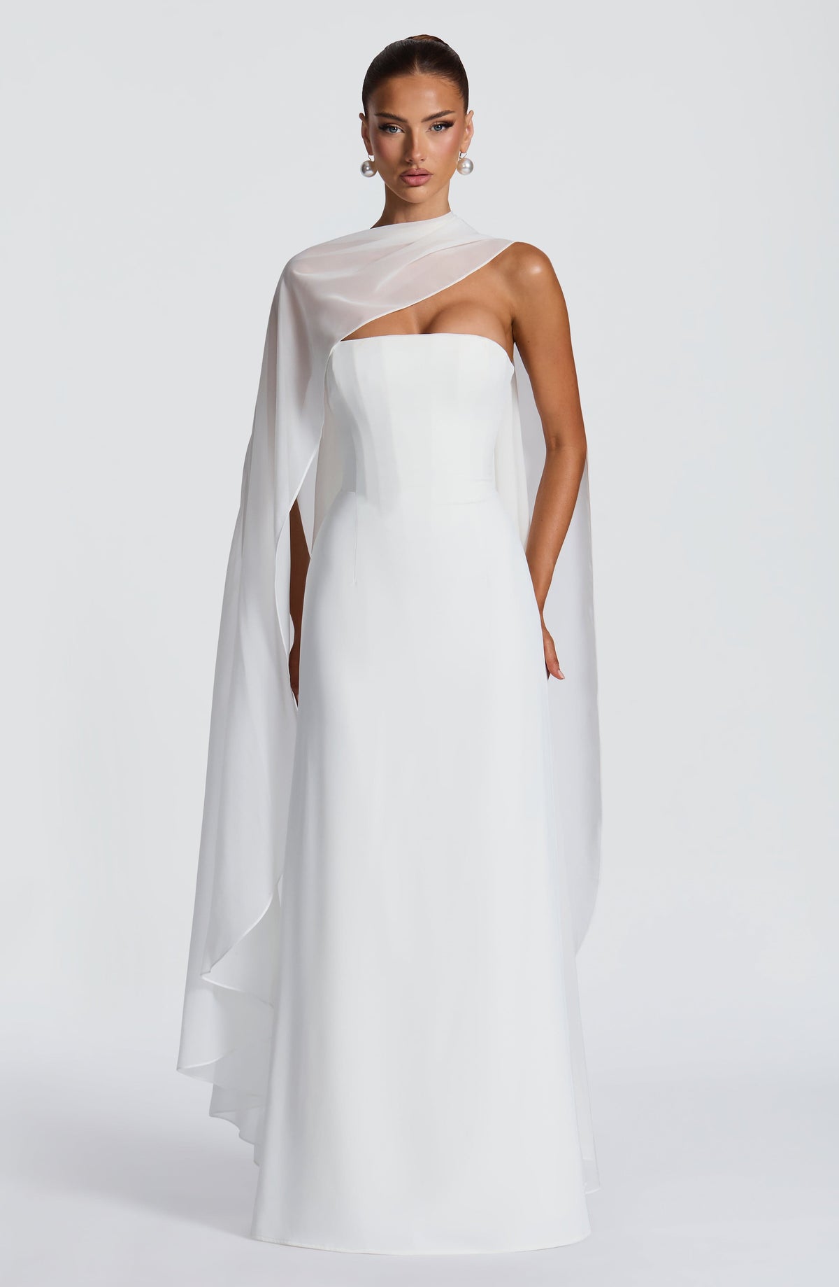Vestido Maxi Corsé Blanca Chloe
