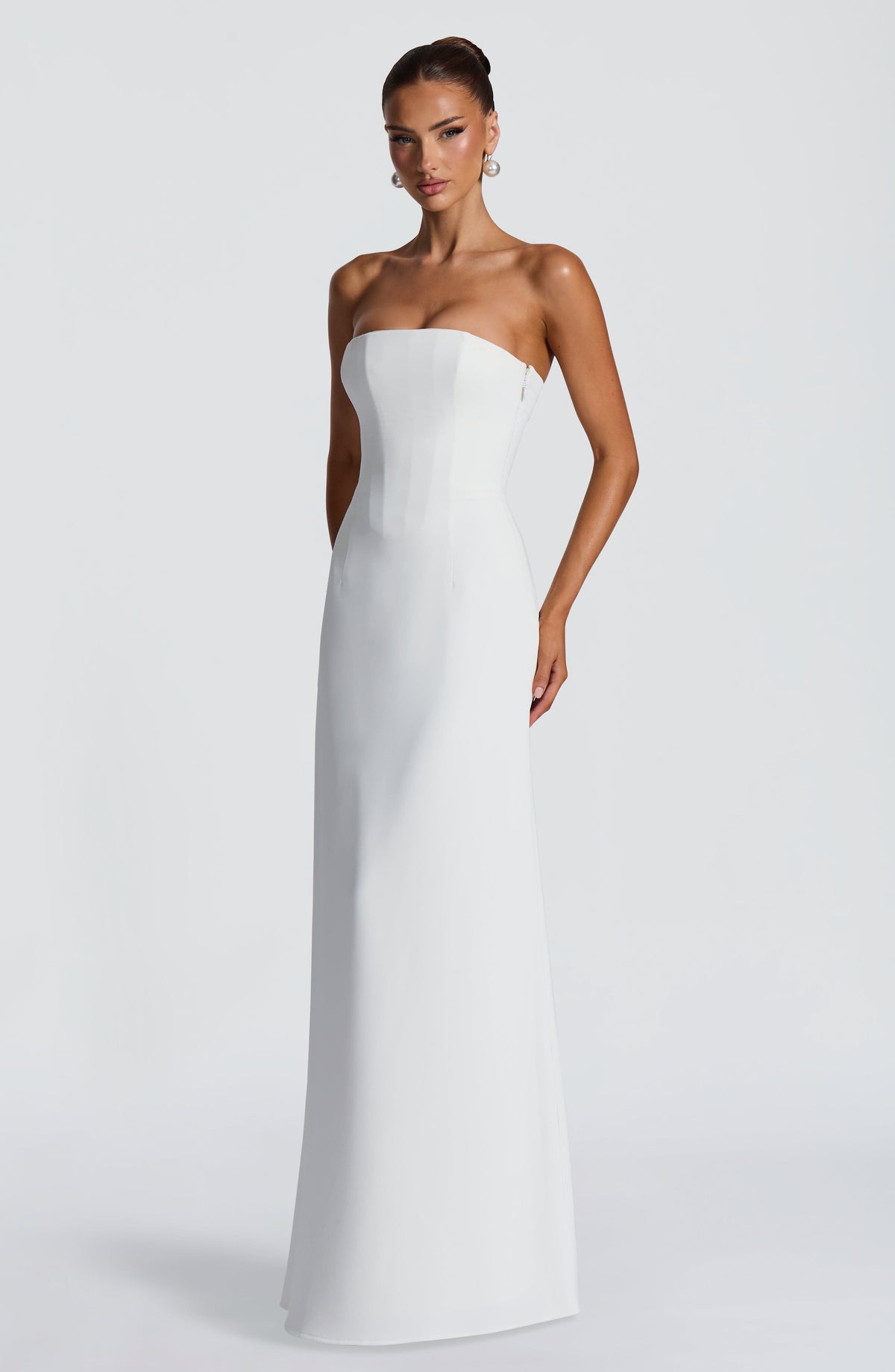 Vestido Maxi Corsé Blanca Chloe