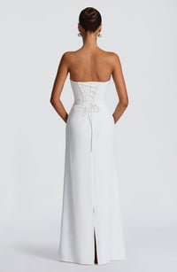 Vestido Maxi Corsé Blanca Chloe