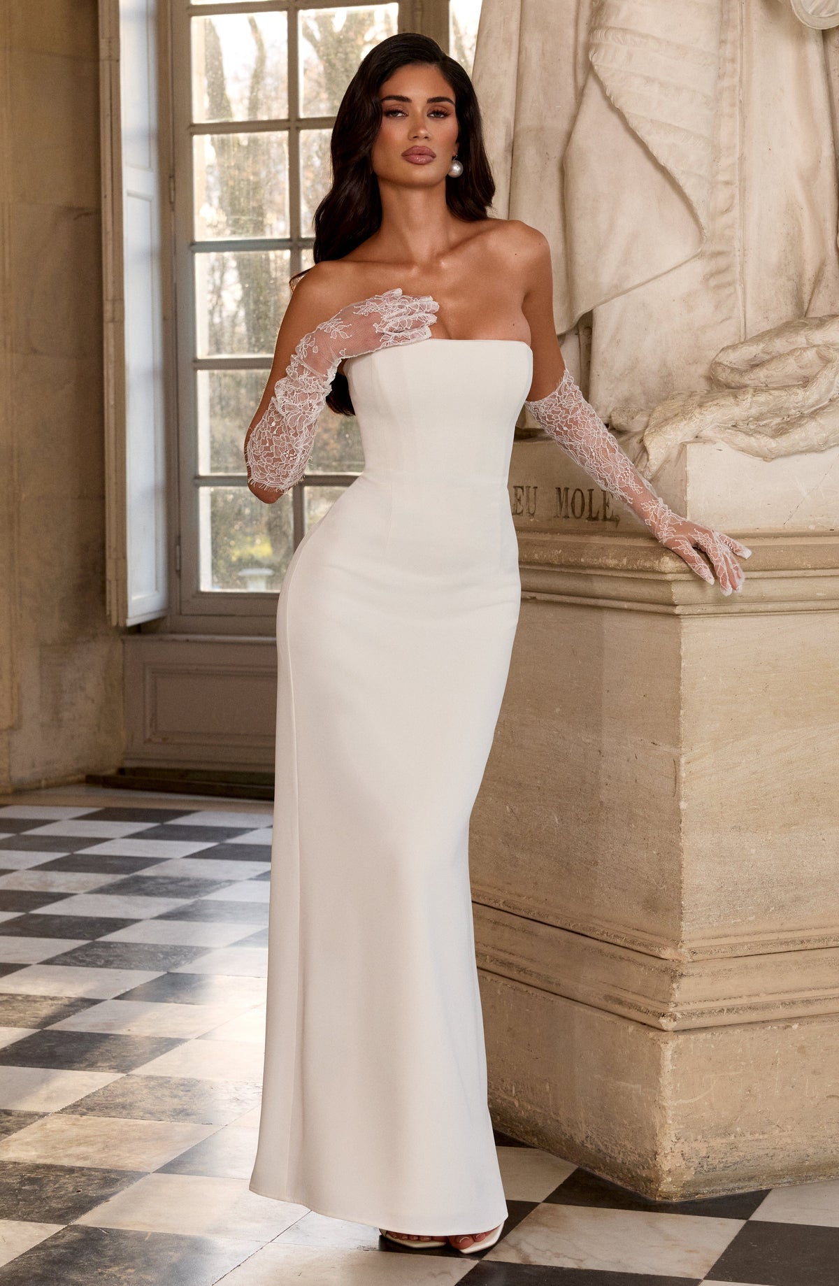 Vestido Maxi Corsé Blanca Chloe
