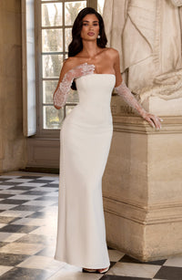 Vestido Maxi Corsé Blanca Chloe
