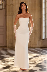 Vestido Maxi Corsé Blanca Chloe