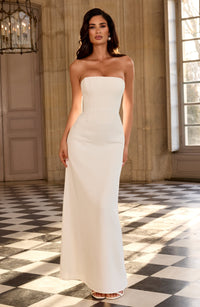 Vestido Maxi Corsé Blanca Chloe