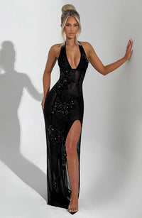 Vestido Maxi con Brillo Ona
