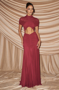 Vestido Maxi de Cuello Alto Ines