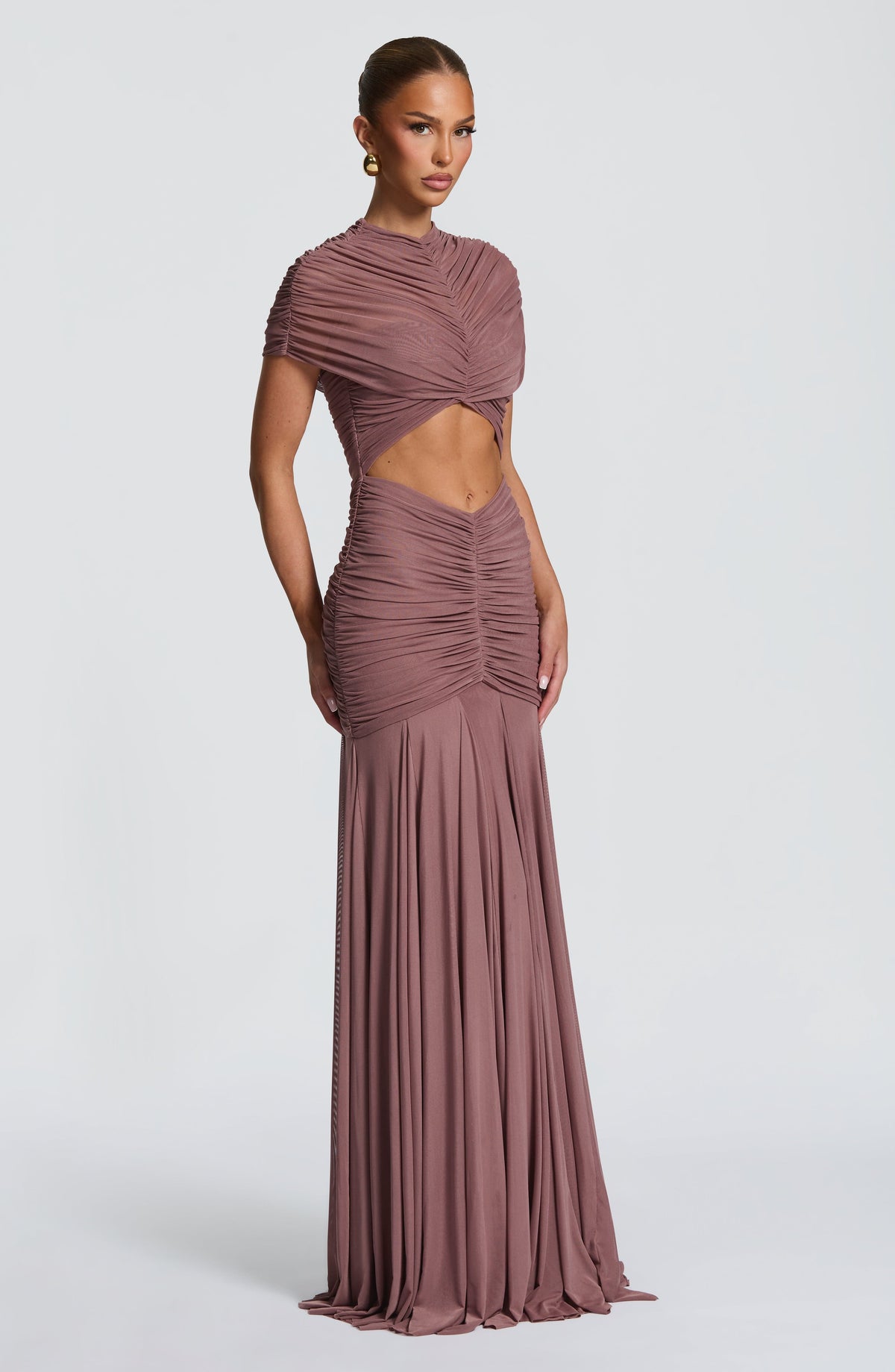 Vestido Maxi de Cuello Alto Ines