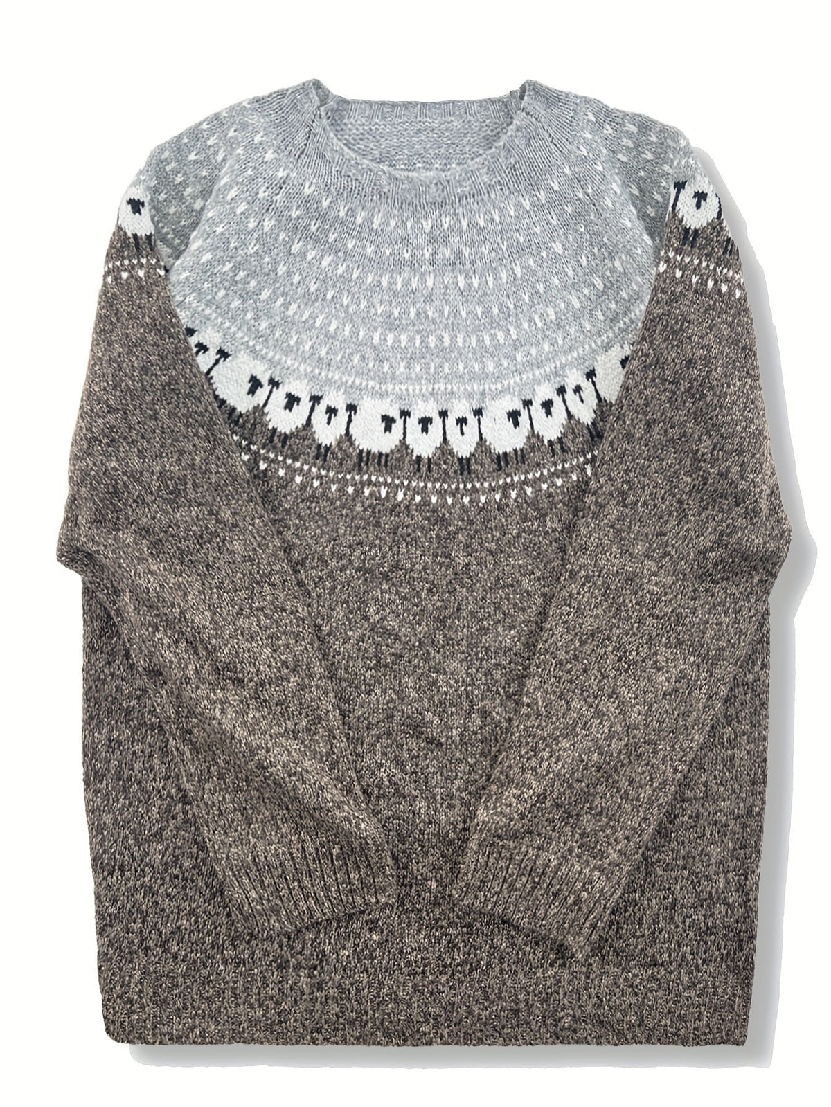 Jersey de Punto Jacquard Oversize Canesú Nórdico