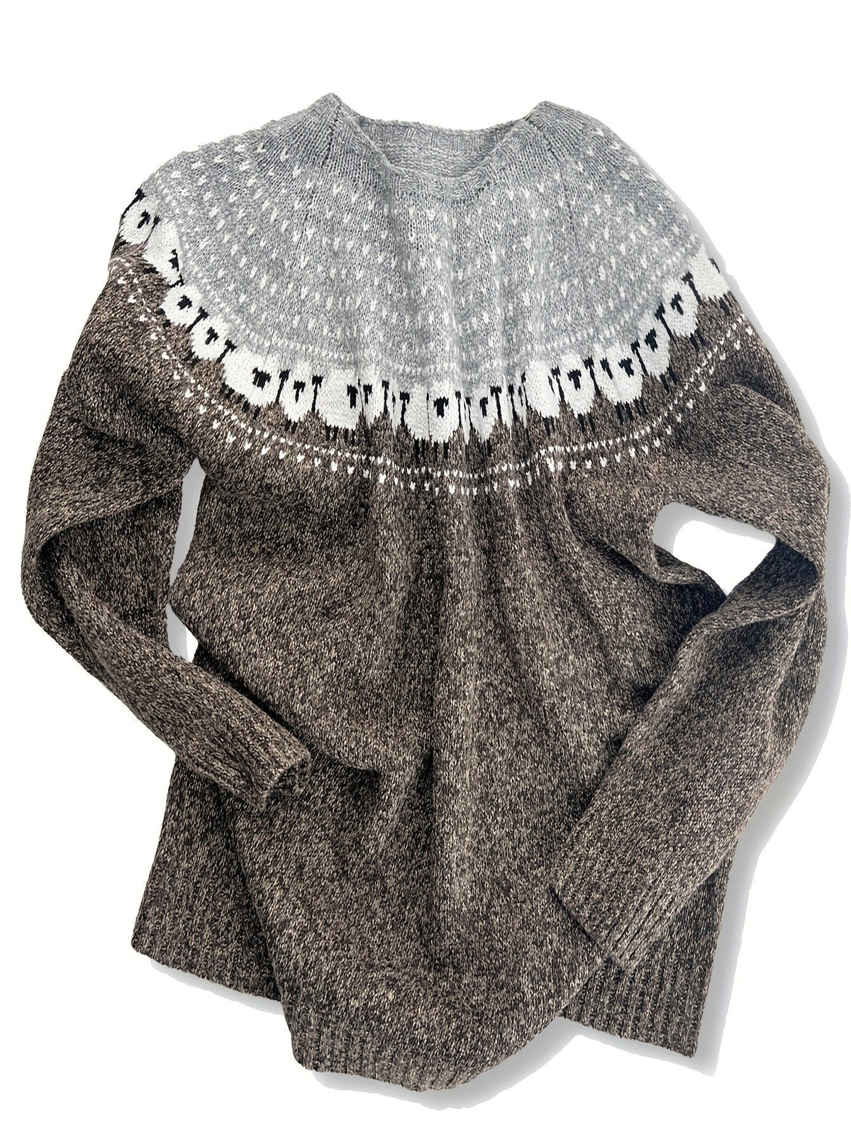 Jersey de Punto Jacquard Oversize Canesú Nórdico