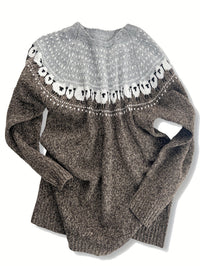 Jersey de Punto Jacquard Oversize Canesú Nórdico