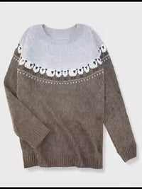 Jersey de Punto Jacquard Oversize Canesú Nórdico