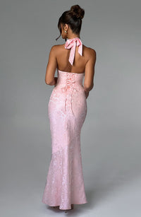 Vestido Maxi Halter Cayetana Violeta