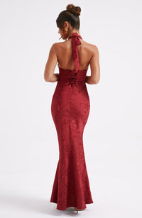 Vestido Maxi Halter Cayetana Violeta