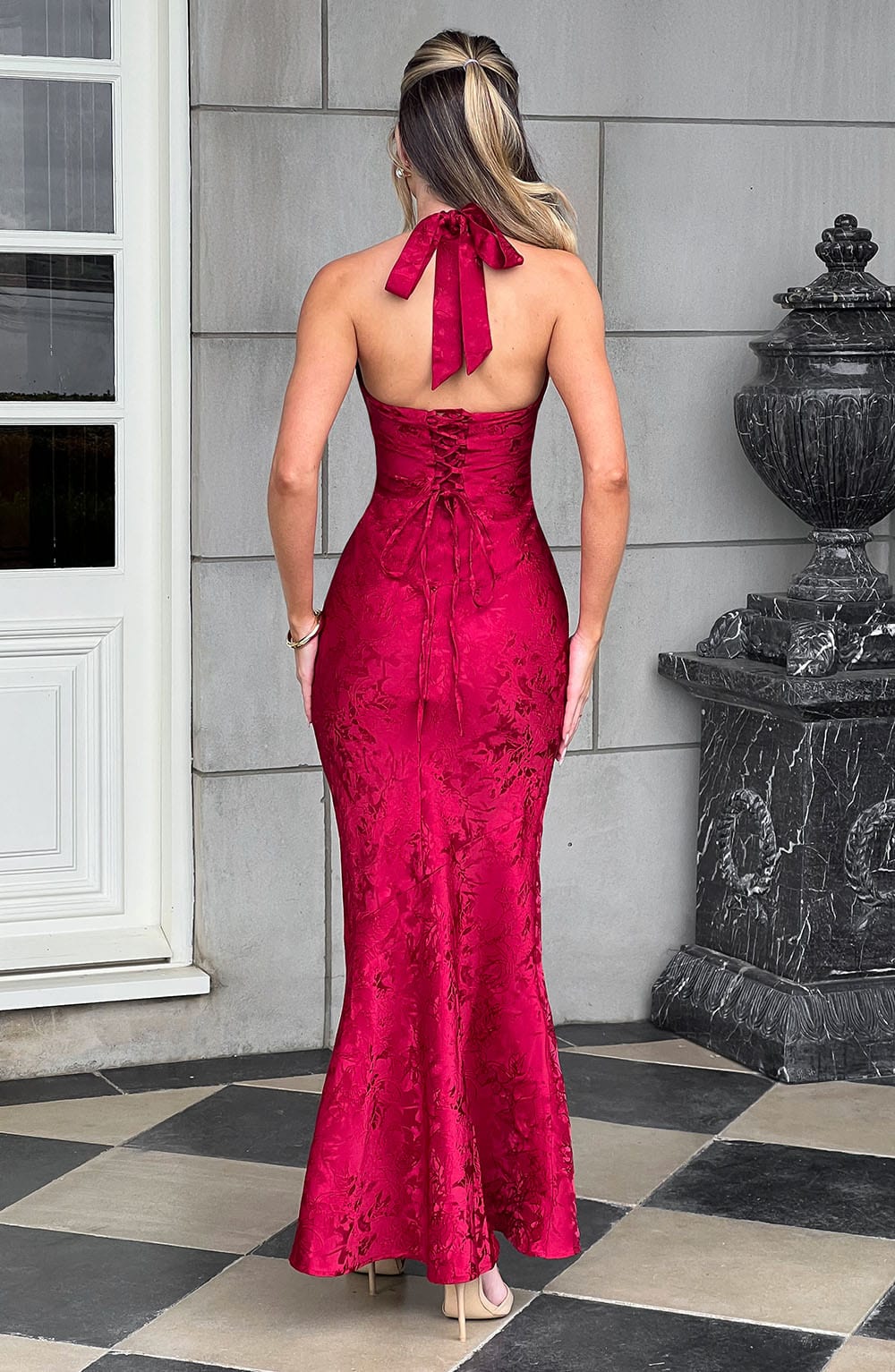 Vestido Maxi Halter Cayetana Violeta