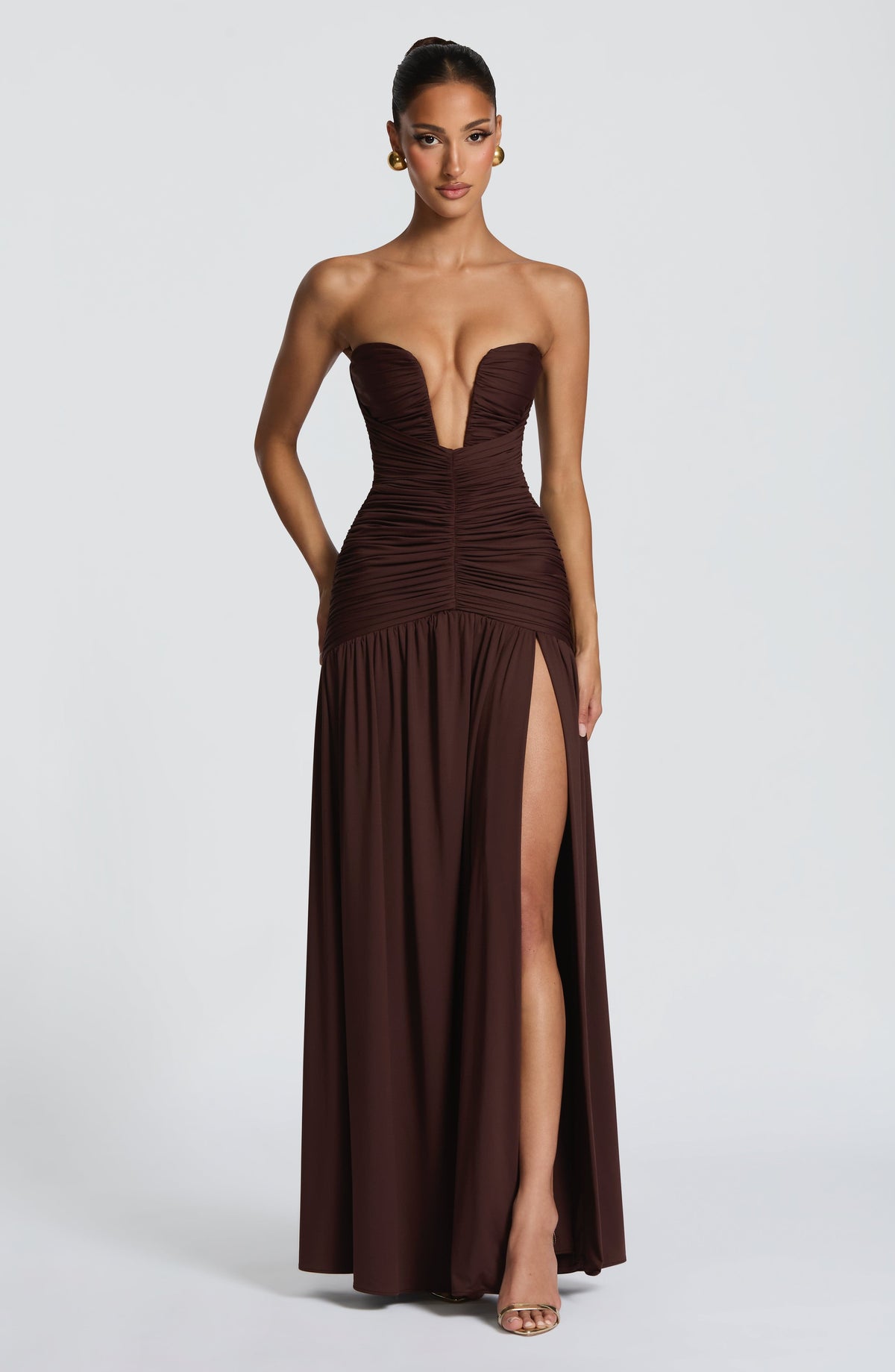 Vestido Maxi Palabra de Honor Azucena