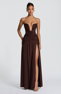 Vestido Maxi Palabra de Honor Azucena